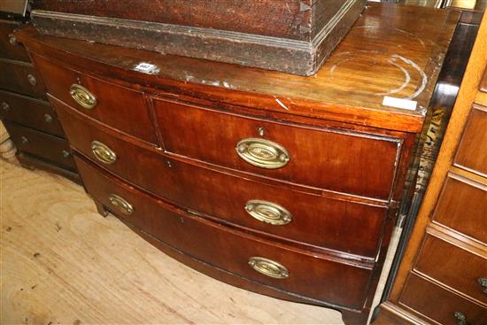 Mahogany bowfront chest of drawers